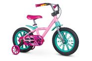 Bicicleta Infantil Menina First Pro Aro 14 Com Rodinhas Nathor