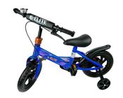 Bicicleta Infantil Menino Aro 12 Azul Com Rodinhas Até 40Kg