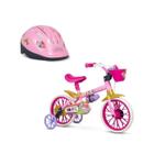 Bicicleta Infantil Nathor Aro 12 + Capacete Princesas