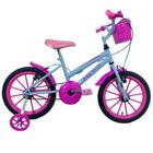 Bicicleta Infantil Passeio Aro 16 Feminina Azul Bebê