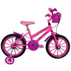 Bicicleta Infantil Passeio Aro 16 Feminina Rosa Neon