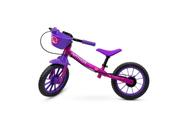 Bicicleta Infantil Sem Pedal Aro 12 Balance Bike Feminina Rosa Nathor