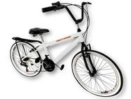 Bicicleta masculina montadinha 18 marchas aro 26 bagageiro