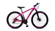 Bicicleta mountain bike aro 29 off firefly 24 marchas rosa tam.21 - Ello Bike