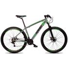 Bicicleta MTB Volcon Aro 29 Quadro 19 Alumínio 21 Marchas Freio Mecânico Cinza Verde - GT Sprint