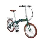 Bicicleta Sampa Dobrável Durban Aro 20 Verde Nautika - 6 velocidades