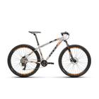 Bicicleta sense fun comp cinz/laranj tam 15 freio hidra 2021/2022 kit shimano 2x9 18v