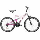 Bicicleta Track TK3 TB200 Aro Aero 26 Freio V-Break 18 Velocidades - Branco/Rosa