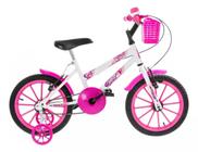 Bicicleta Ultra Kids Aro 16 - Branco + Rosa