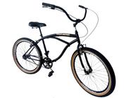 Bicicleta urbana beach com aros aero freios alumínio Preto