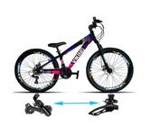 Bicicleta Viking Aro 26 TuffX25/30 Vmaxx Freio a Disco 21V Preto Rosa - VikingX