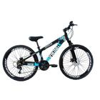 Bicicleta Viking X TUFF25 Freeride Aro 26 Freio a Disco 21 Velocidades Cambios Shimano Preto Azul Vikingx