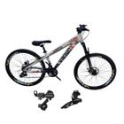 Bicicleta Vikingx 21v Aro 26 Tuff 25 Aluminio Cambio Shimano Dianteiro Traseiro Rodas Vmaxx