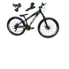 Bicicleta Vikingx 21v Aro 26 Tuff 25 Aluminio Cambio Shimano Dianteiro Traseiro Rodas Vmaxx