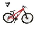 Bicicleta Vikingx 24V Tuff 25 Cambio Shimano Traseiro Aluminio Rodas Vmaxx Mtb Freeride