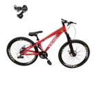 Bicicleta Vikingx 24V Tuff 25 Cambio Shimano Traseiro Aluminio Rodas Vmaxx Mtb Freerider