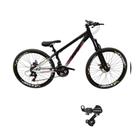 Bicicleta Vikingx Aro 26 Tuff 44 Cambio Shimano Traseiro 24v Aluminio Suspensão Dianteira Unissex Mtb Freeride