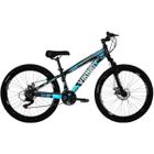 Bicicleta Vikingx TUFF25/30 Freeride Aro 26 21V  Cambios Importados Preto Azul  Viking