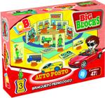 Big Blocks: Auto posto - Brinquedo Pedagógico de madeira com 47 peças - IOB