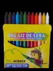 Big giz de cera Acrilex com 12 cores