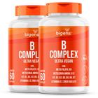 Bigens kit 2x complexo b vitamina b complex 60 caps
