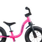 Bike Aro 12 de Equilíbrio Balance Raiada Rosa Sem Pedal Suporta Até 21kg Nathor