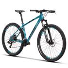 Bike Aro 29 Mountain Bike Alumínio M17' Freio a Disco Shimano Fun Comp 2023 Aqua Preto Sense