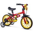 Bike Infantil Mickey Aro 12 Meninos Rodinhas Garrafinha Adesivos Nathor