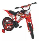 Bike moto cross aro 14 unitoys vermelho freios v-brakes