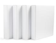 Binder Amazon Basics com 3 Anéis - 1,5 Polegadas - Pacote com 4 Unidades - Branco