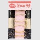 Binder clip especial preto love 32mm cx c/6 und molin 23047