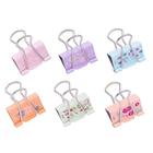 Binder Clips prendedor para papel Love Flowers Molin 32 mm 6 peças