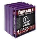 Binder Samsill Durable de 1 polegada roxo, pacote com 4, 225 páginas