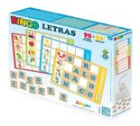 Bingo Letras Infantil Educativo 90 Peças De Madeira MDF Didático 705 Junges