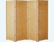 Biombo 4 Folha Ripado MDF Cru Divisor Ambiente Madeira Liso