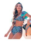 Biquini Cintura Alta Hot Pants -babado Removível - Qualidade