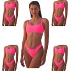 Biquini Feminino Fio Dental Cintura Alta Asa Delta Top Verão Efeito Lipo Cortininha Marquinha Moda Praia MONTE O SEU