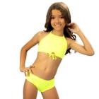 Biquíni Infantil Liso Amarelo Neon Cecí Moda Praia