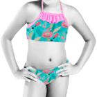 Biquini Infantil Menina Moda Praia Flamingo Alcinha 1 ao 14