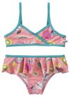 Biquini Infantil Verão praia Menina Rosa Fruits Malwee