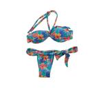 Biquíni de Praia Tropical Blue Push Up