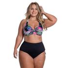 Biquini Sunquini Plus Size Cintura Alta Com Bojo Fixo E Aro