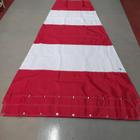 Biruta de 50 cm - Refil em faixas Vermelho e branco, apenas o tecido para biruta.