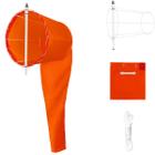 Biruta - Windsock Conjunto Completo 60cm Amarelo Nbr12647