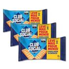 Biscoito Club Social Kit 3 Packs De Bolacha 288G