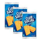 Biscoito Club Social Original com 6 Unidades de 24g cada Kit com três unidades