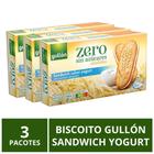 Biscoito Gullón, Sandwich Yogurt, 3 Pacotes, Sem Açúcar