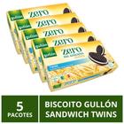 Biscoito Gullón Sem Açúcar, Sandwich Twins, 5 Pacotes