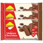 Biscoito Maisena Chocolate Zero Lactose, Zero Açúcar Lowçucar contendo 3 pacotes de 115g cada