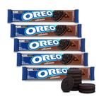 Biscoito Oreo Recheado Chocolate Kit 5 pacotes de 90g